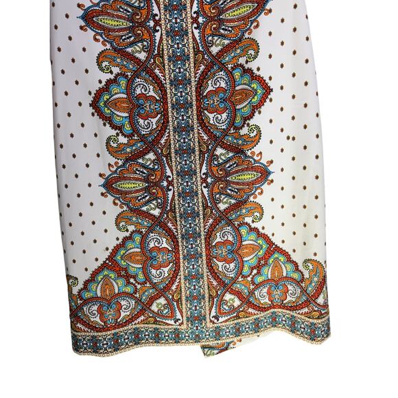 Antonio Melani Paisley Shift Dress Women Size 2 Multicolor Zip Back - Picture 11 of 12